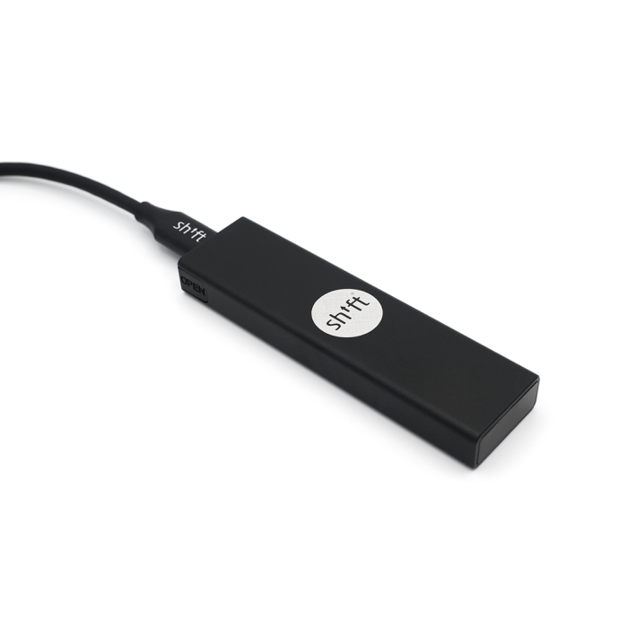 SHIFTpod externes SSD-Gehäuse Frontalansicht