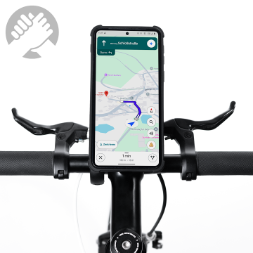 FESCHD Bike Bundle mit Smartphone am Lenker mit SHIFT-Partner-Logo